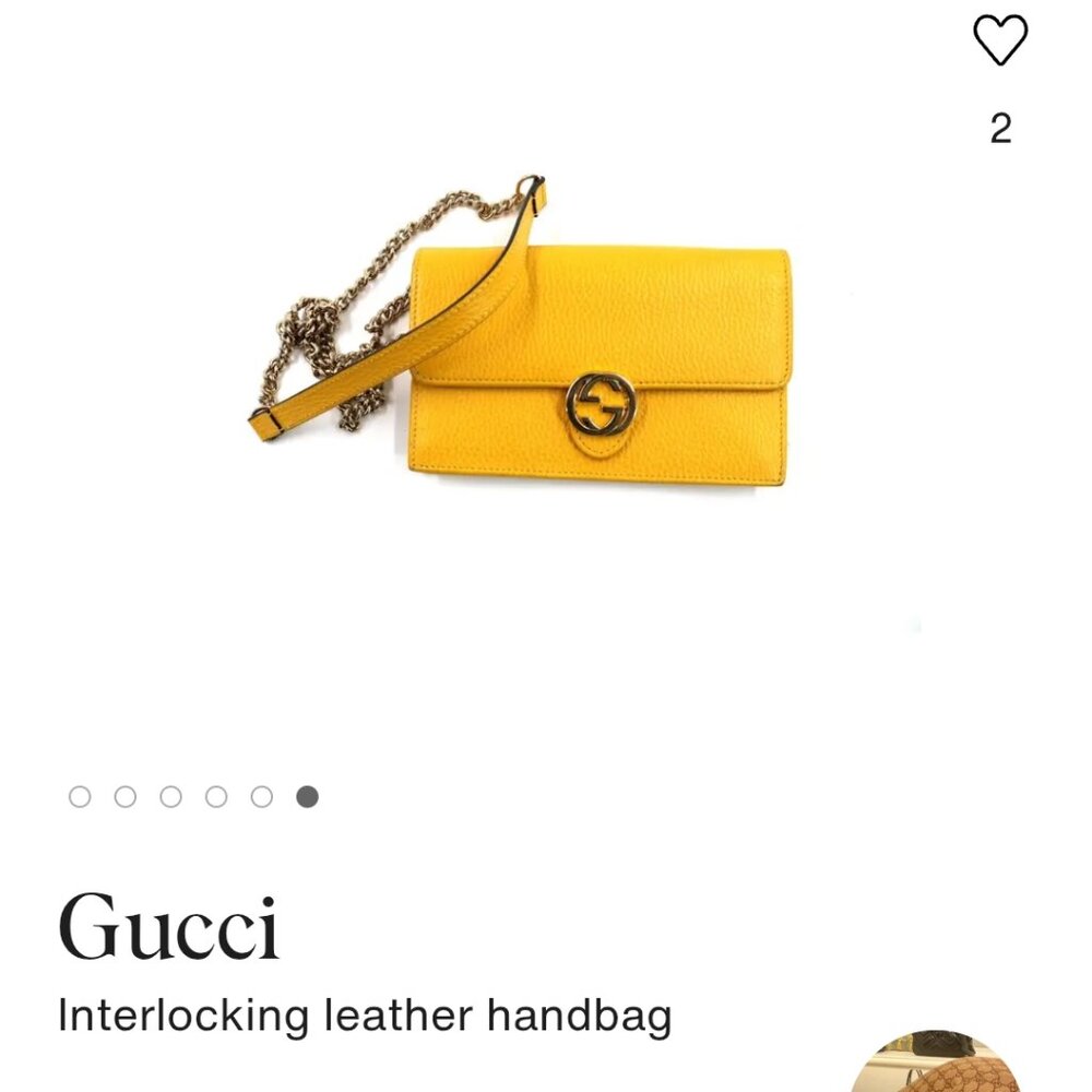 GG interlocking wallet on chain bag